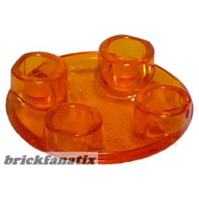 Lego Slide Shoe Round 2X2, Transparent orange