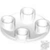 Lego Slide Shoe Round 2X2, Transparent clear