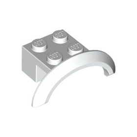 Lego BRICK 2X4X1 W. SCREEN NO. 2, White