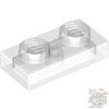Lego Plate 1 x 2, Transparent clear