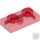 Lego Plate 1 x 2, Transparent red