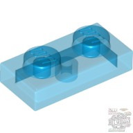 Lego Plate 1x2, Transparent dark blue