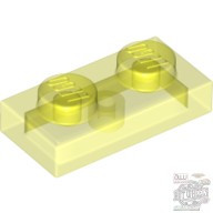 Lego Plate 1x2, Transparent fluorescent green