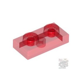 Lego Plate 1x2, Transparent red
