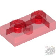 Lego Plate 1x2, Transparent red