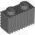 Lego Brick, Modified 1 x 2 with Grille / Fluted Profile, Dark bluish gray