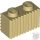Lego Brick, Modified 1 x 2 with Grille / Fluted Profile, Tan