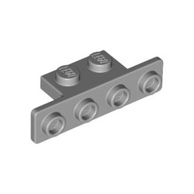   Lego Bracket 1 x 2 - 1 x 4 with Rounded Corners at the Bottom, Light bluish gray