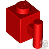 Lego BRICK 1X1 W. HANDLE, Bright red