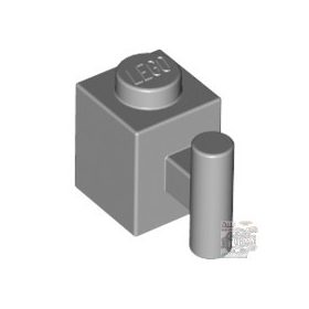 Lego Brick, Modified 1 x 1 with Bar Handle, Light grey