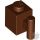 Lego BRICK 1X1 W. HANDLE, Reddish brown