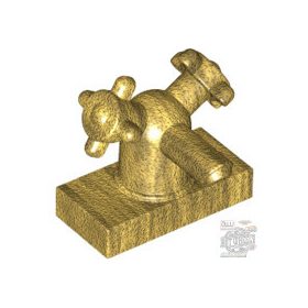   Lego Tap 1 x 2 with Dual Handles, Small / Sink Faucet, Pearl gold