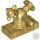 Lego Tap 1 x 2 with Dual Handles, Small / Sink Faucet, Pearl gold
