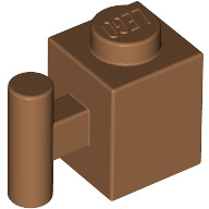 Lego BRICK 1X1 W. HANDLE, Medium nougat