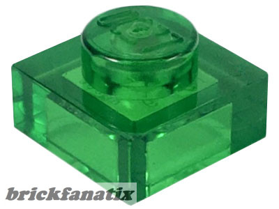 Lego Plate 1X1, Transparent green