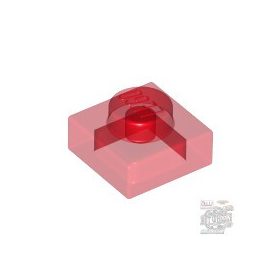 Lego Plate 1X1, Transparent red