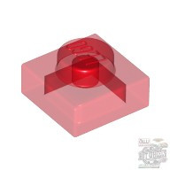 Lego Plate 1X1, Transparent red