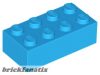 Lego Brick 2 X 4, Dark azure