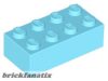Lego Brick 2 X 4, Medium azure