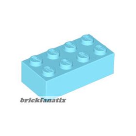 Lego Brick 2 X 4, Medium azure