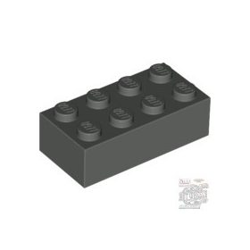 Lego Brick 2 X 4, Dark gray ( Old dark gray )