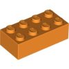 Lego Brick 2 X 4, Orange