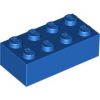 Lego Brick 2X4, Bright blue