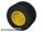 Lego Wheel 8mm D. x 9mm for Slicks, Hole Round for Wheels Holder Pin with Black Tire Smooth Small Wide Slick (30027a / 30028), Yellow