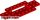 Lego Vehicle, Base 4 x 10 x 2/3 with 4 x 2 Recessed Center with Smooth Underside, Red