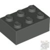 Lego Brick 2 X 3, Dark bluish gray