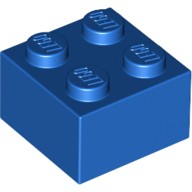 Lego Brick 2X2, Bright blue