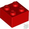 Lego BRICK 2X2, Bright red