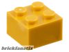Lego Brick 2 x 2, Gold