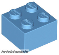 Lego Brick 2X2, Medium blue