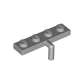   Lego Plate, Modified 1 x 4 with Bar Arm Down, Light bluish gray