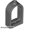Lego Window 1 x 2 x 2 2/3 with Rounded Top, Dark bluish gray