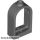 Lego Window 1 x 2 x 2 2/3 with Rounded Top, Dark bluish gray