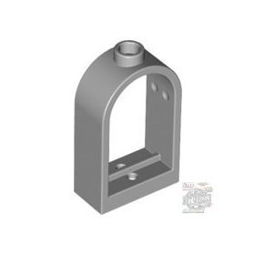   Lego Window 1 x 2 x 2 2/3 with Rounded Top, Light bluish gray