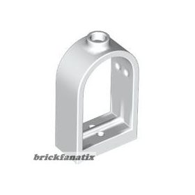 Lego Window 1 x 2 x 2 2/3 with Rounded Top, White