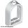 Lego Window 1 x 2 x 2 2/3 with Rounded Top, White