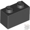 Lego Brick 1 X 2, Black