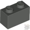 Lego Brick 1 x 2, Dark bluish gray