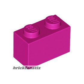 Lego Brick 1 X 2, Dark pink