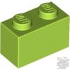 Lego Brick 1 X 2, Lime