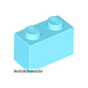 Lego Brick 1 X 2, Medium azure