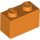 Lego Brick 1X2, Bright orange