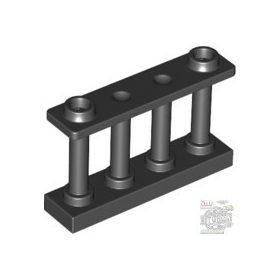 Lego Fence 1 x 4 x 2 Spindled with 2 Studs, Black