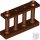 Lego Fence 1 x 4 x 2 Spindled with 2 Studs, Reddish brown