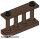 Lego Fence 1X4X2 W. 2 Knobs, Brown ( Old brown )