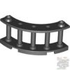 Lego Fence 4 x 4 x 2 Quarter Round Spindled with 2 Studs, Black